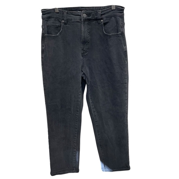 Universal Standard Etta High Rise Straight Leg Jeans washed black womens size 8 - Picture 1 of 8